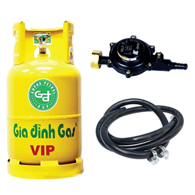 Bộ bình gas Gia Đình vàng Van Katsura