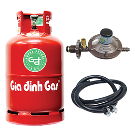 Bộ bình gas Gia Đình đỏ Van Namilux